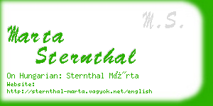 marta sternthal business card